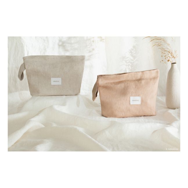 Trousse de toilette - Lin Français | Sable
