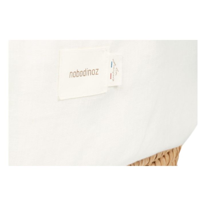 Quilted Cloth for Moses Basket - French Linen | White- Product image n°5