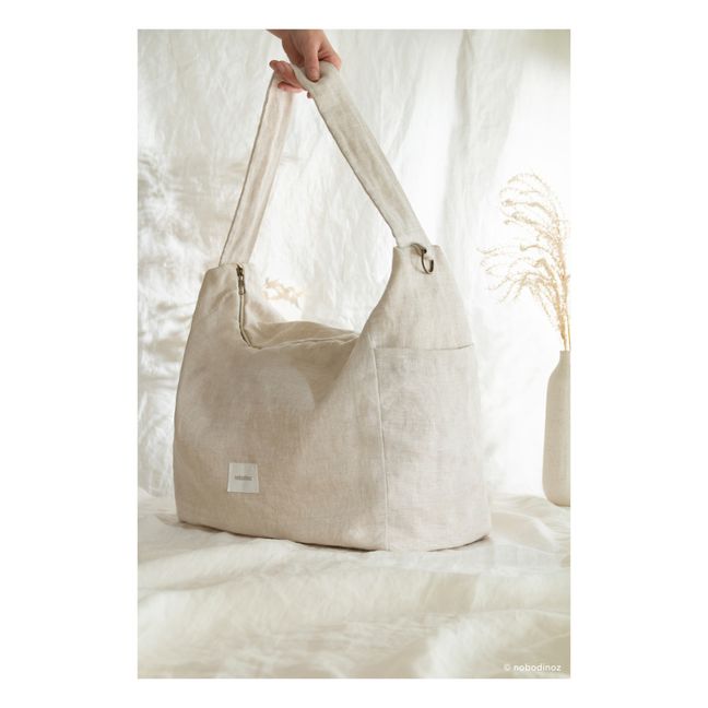 Changing Bag - French Linen Seta greggia