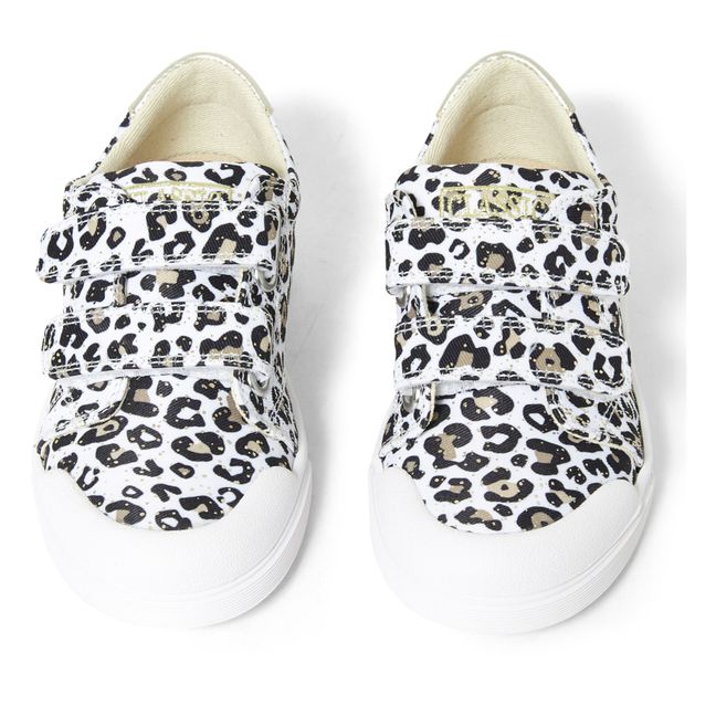 V2 Panther Print Velcro Sneakers Naturale