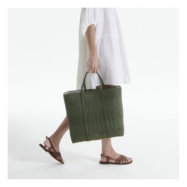Cabas Lace L | Vert kaki