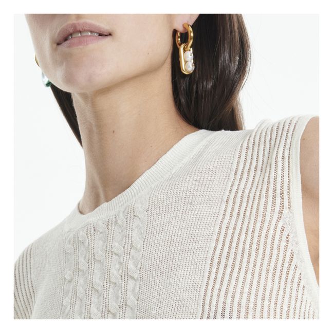 Mismatching Donut and Pearl Earrings | Green