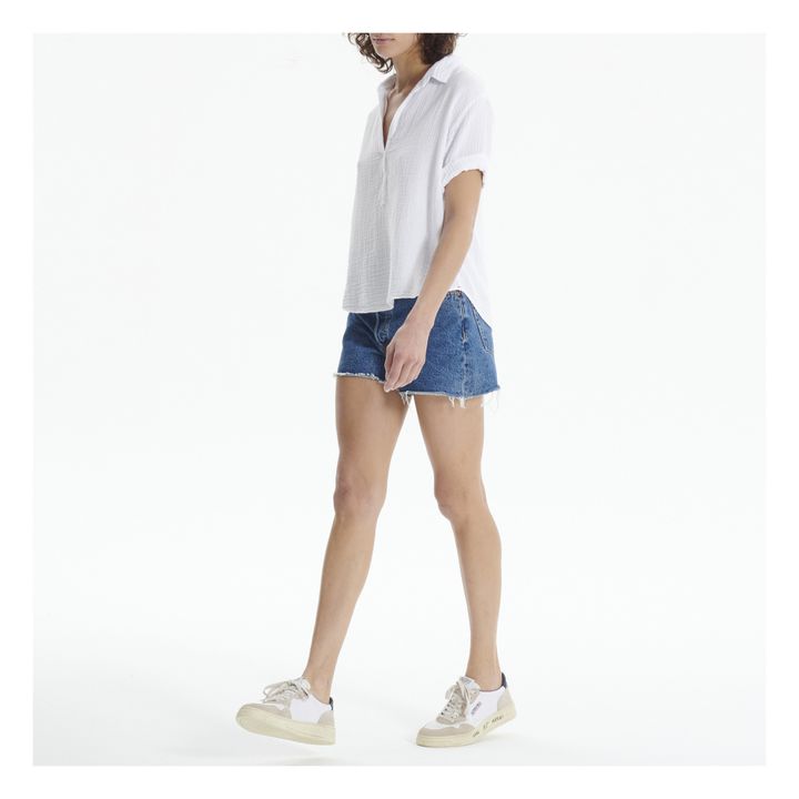 Blusa Cruz gasa de algodón | Blanco- Imagen del producto n°1