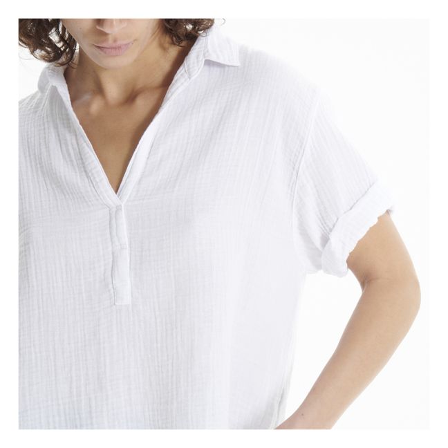Blouse Cruz Gaze de Coton | Blanc