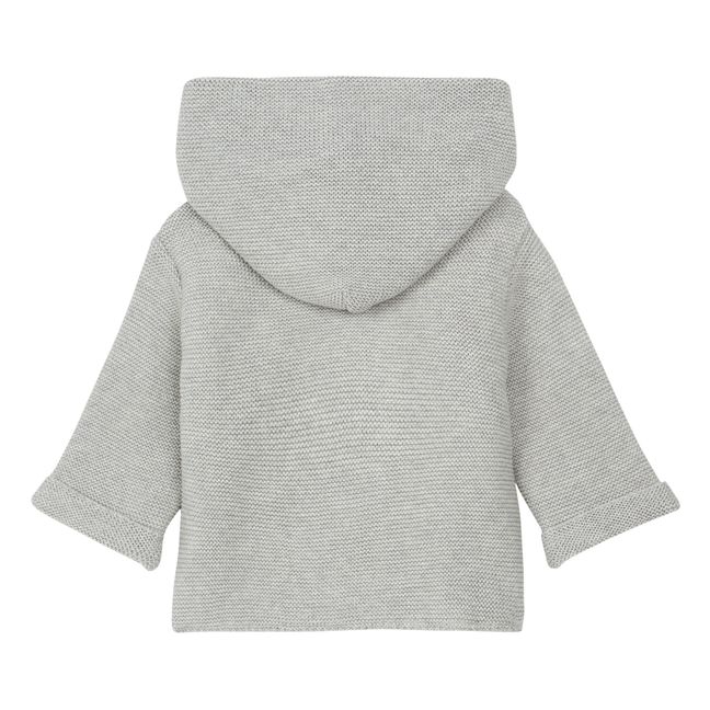 Knit Coat with Pockets Grey