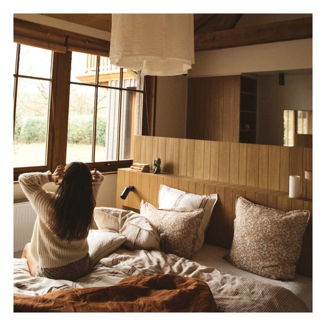Kissenbezug aus gewaschenem Leinen Palma | Beige