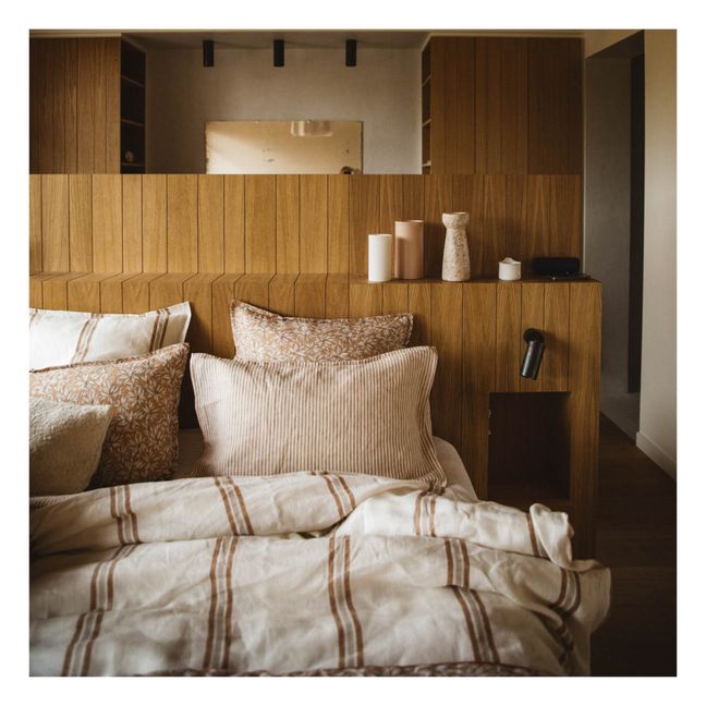 Taie d'oreiller en lin lavé Palma | Beige