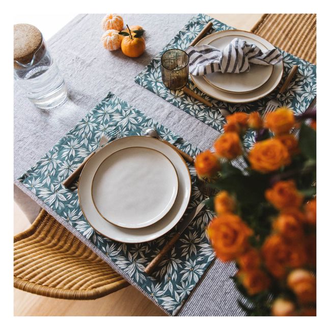 Set de table en coton Palma | Vert céladon