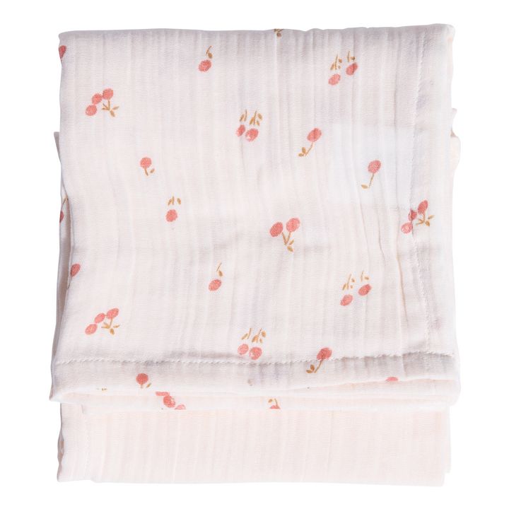 Blossom Organic Cotton Swaddling Cloths - Set of 2 Powder pink- Product image n°0
