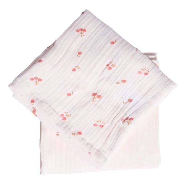 Blossom Organic Cotton Swaddling Cloths - Set of 2 Powder pink