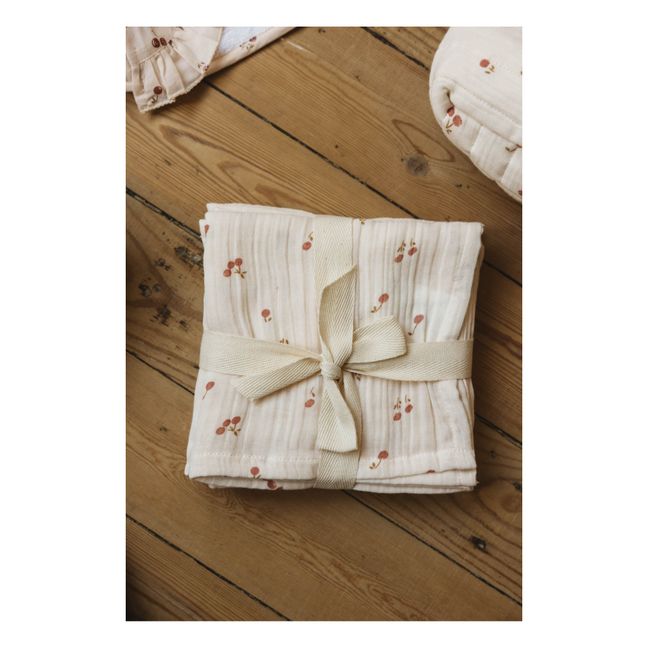 2er-Pack Wickeltücher aus Bio-Baumwolle Blossom | Mattrosa