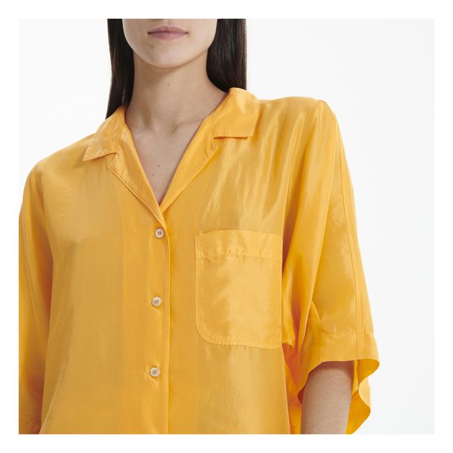 Habotai Silk Shirt Orange