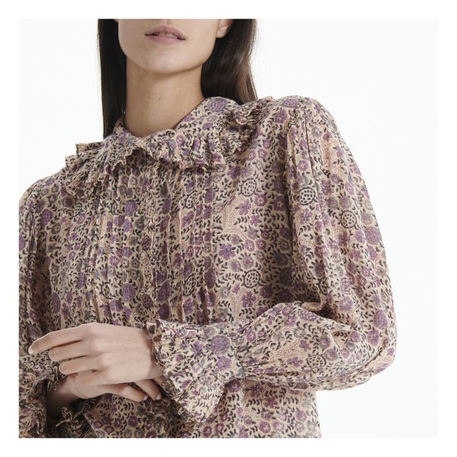 Opium Floral Print Shirt Violett