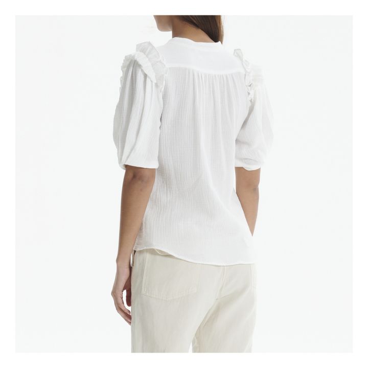 Blusa Harriet gasa de algodón Blanco- Imagen del producto n°5
