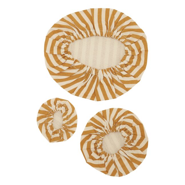 Frischhaltedeckel - 3er-Set | Senffarben