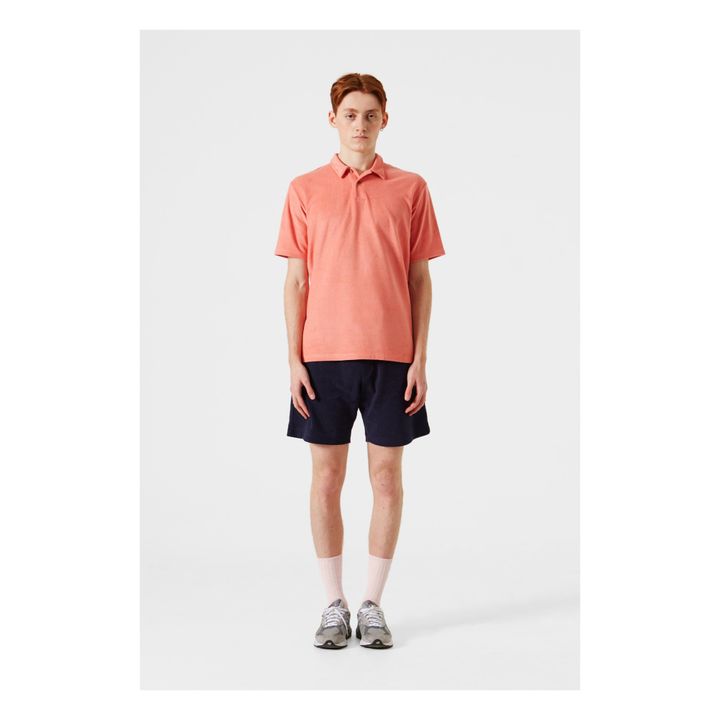 Terry Cloth Polo Shirt Pale pink- Product image n°0