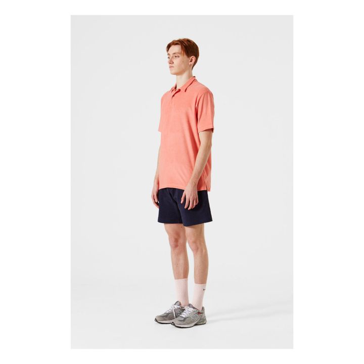 Terry Cloth Polo Shirt Pale pink- Product image n°2