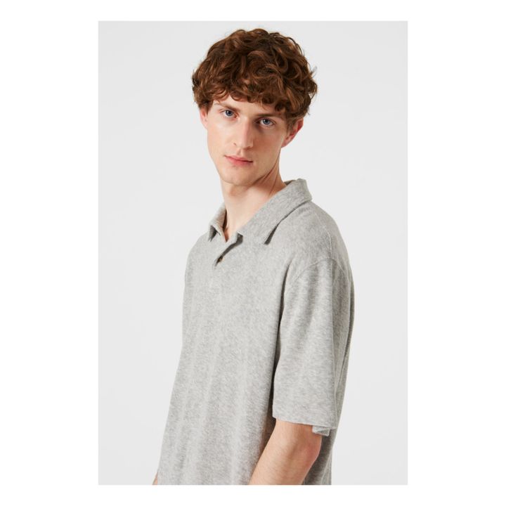 Terry Cloth Polo Shirt Grey- Product image n°2