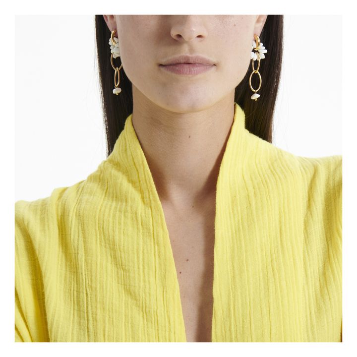 Yvette Maxi Earrings | White- Product image n°1