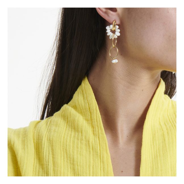 Yvette Maxi Earrings | White
