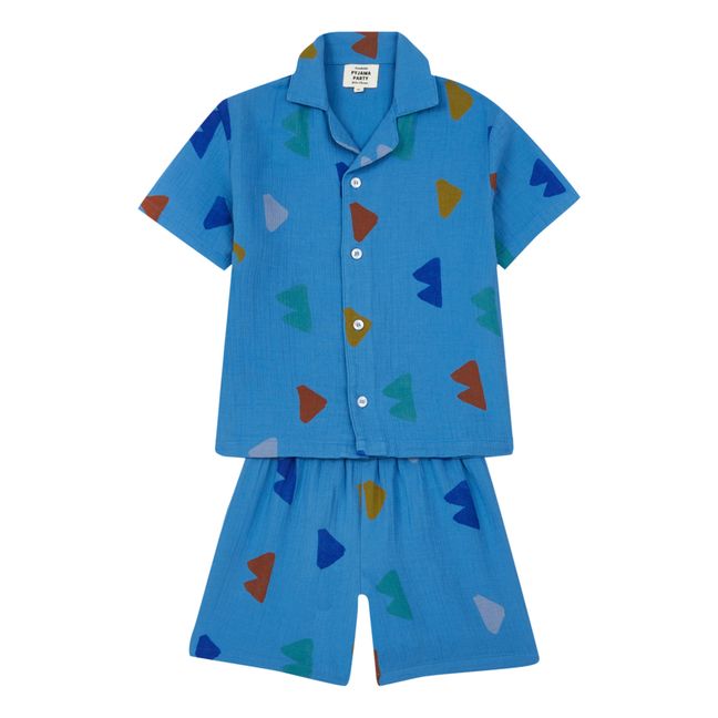 Esclusiva Bobo Choses x Smallable Pyjama Party - Camicia del pigiama Camicia + Pantaloncini Swan Blu