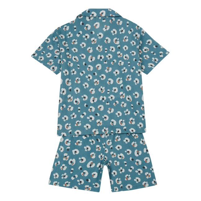 Exclusivité Gabrielle Paris x Smallable Pyjama Party – Pyjama Chemise + Short Swan | Bleu