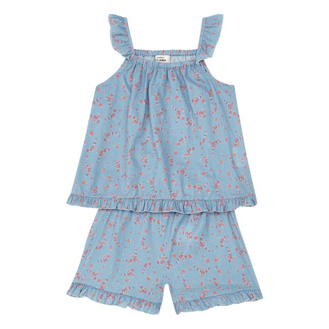 Julia Pyjama Top + Shorts Set - Louis Louise x Smallable Pyjama Party Exclusive Light blue