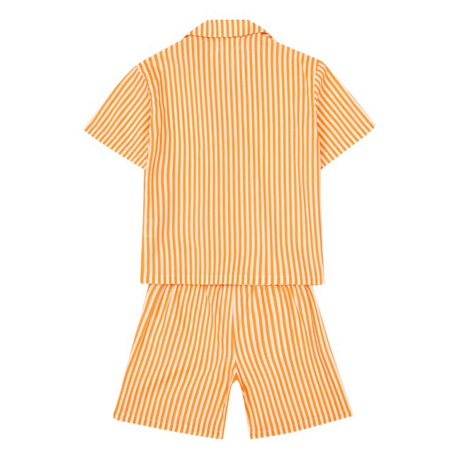 Exclusivité Suzie Winkle x Smallable Pyjama Party – Pyjama Chemise + Short Swan Orange
