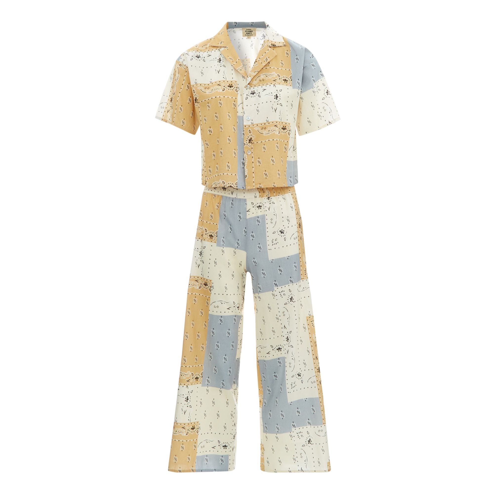 Exclusivité The New Society x Smallable Pyjama Party – Pyjama Chemise + Pantalon Ginger - Collection Femme - Beige- Image produit n°0