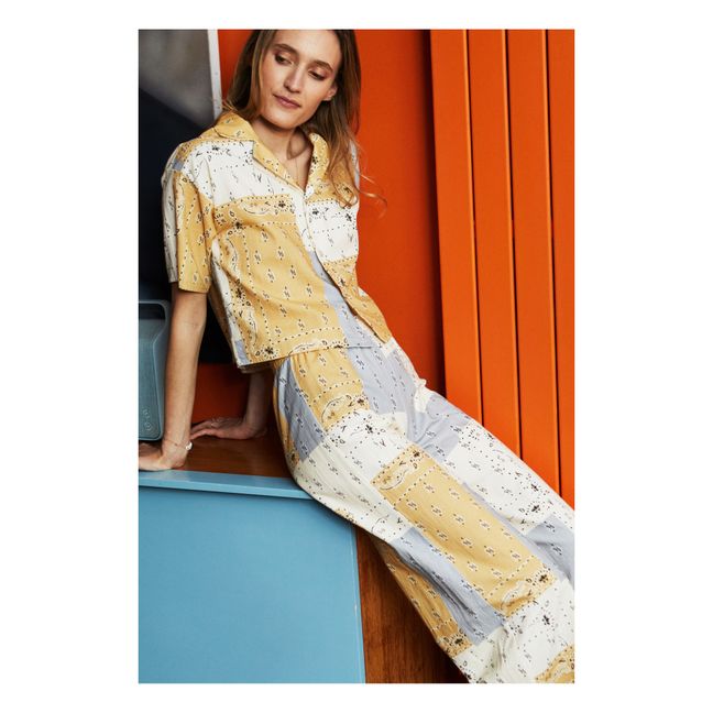 Exclusividad The New Society x Smallable Pyjama Party – Camisa de pijama + Pantalón Ginger - Colección Mujer - Beige