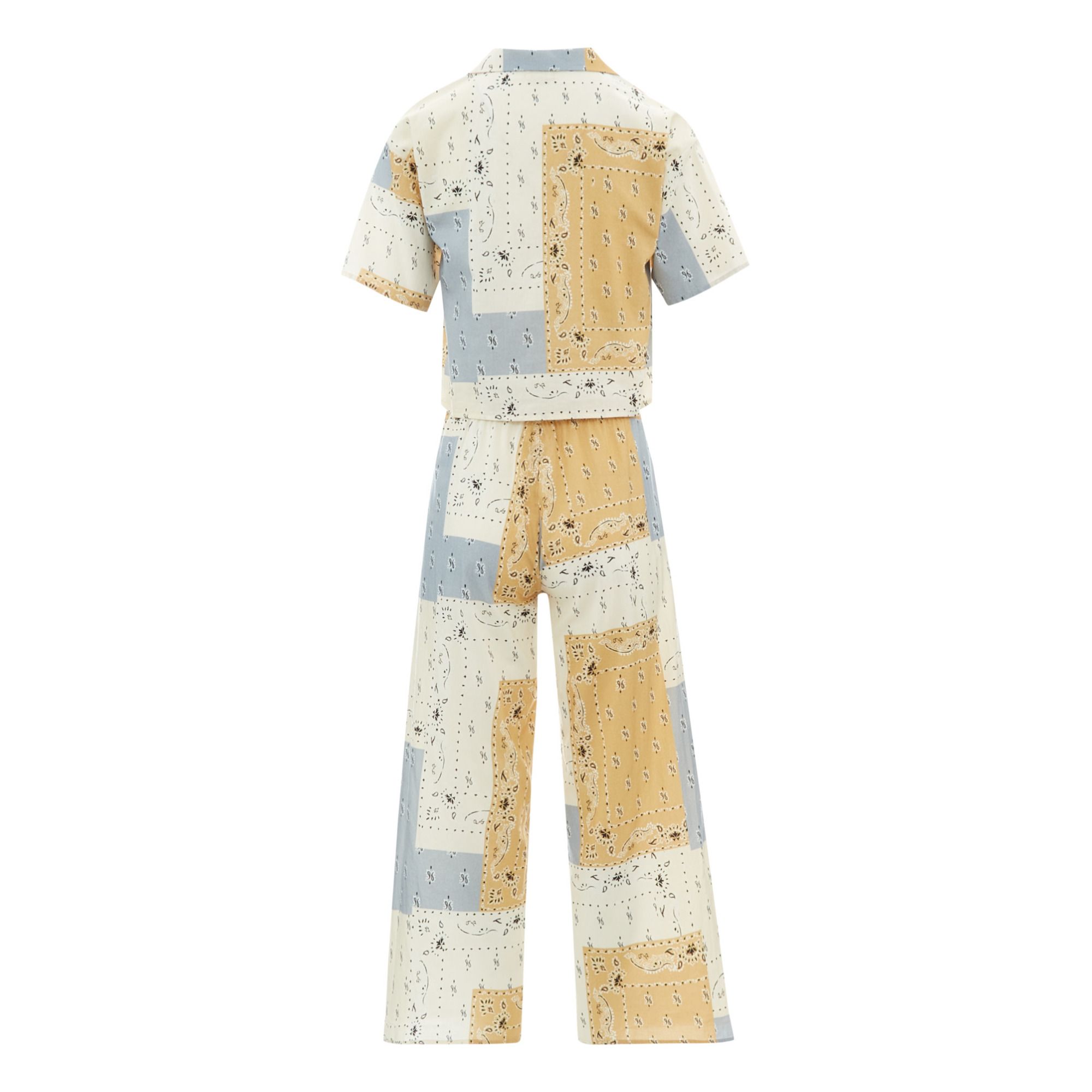 Exclusivité The New Society x Smallable Pyjama Party – Pyjama Chemise + Pantalon Ginger - Collection Femme - Beige- Image produit n°3