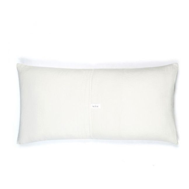 Kissen aus Bio-Baumwolljacquard | Milchfarbe