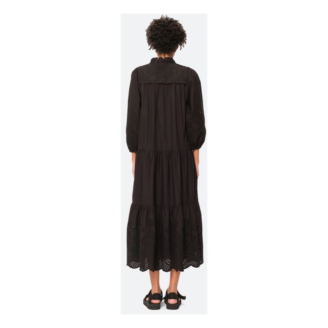 Vienne Broderie Anglaise Dress Negro