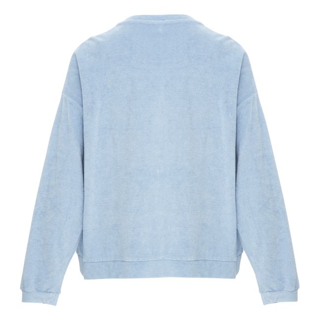 Frottee-Sweatshirt Pensée - Damenkollektion - Blau