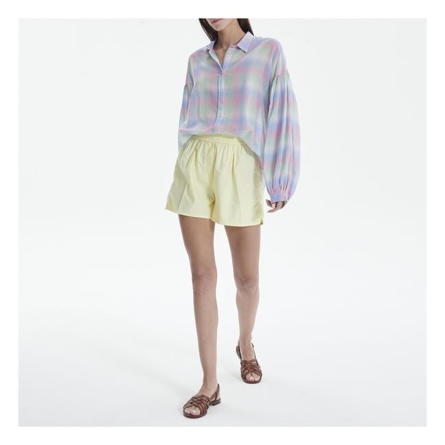 Pantaloncini in cotone Oxford | Giallo chiaro
