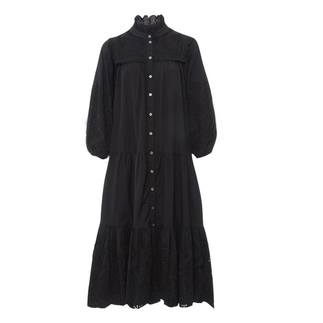 Vienne Broderie Anglaise Dress Black