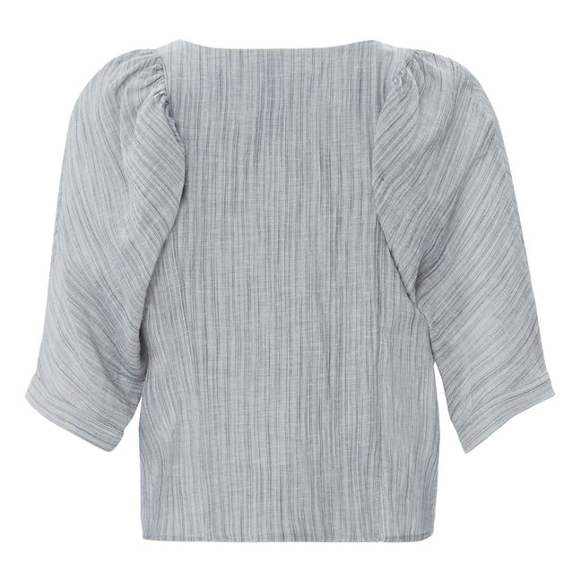 Canetto Striped Blouse Grey blue