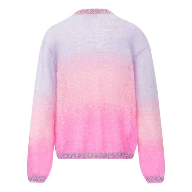 Tie-Dye 3 Colour Cropped Cardigan Rosa