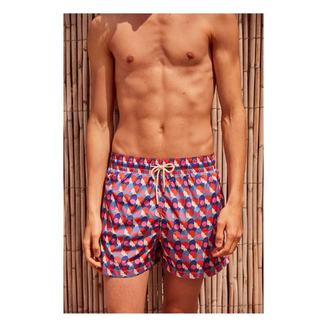 Bubble Gum Recycled Fibre Swim Trunks Red