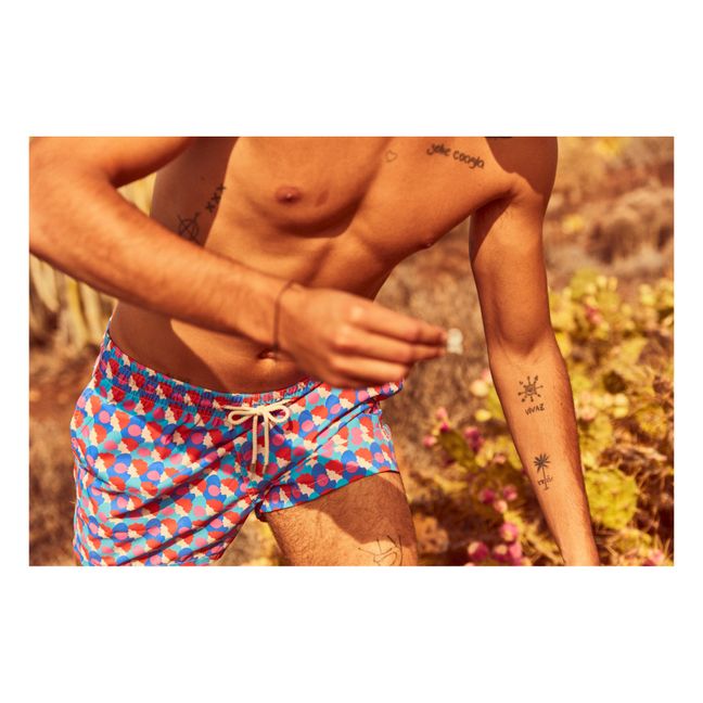 Bubble Gum Recycled Fibre Swim Trunks Red