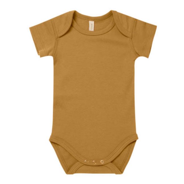 Organic Cotton Baby Bodysuits - Set of 2 Ocre