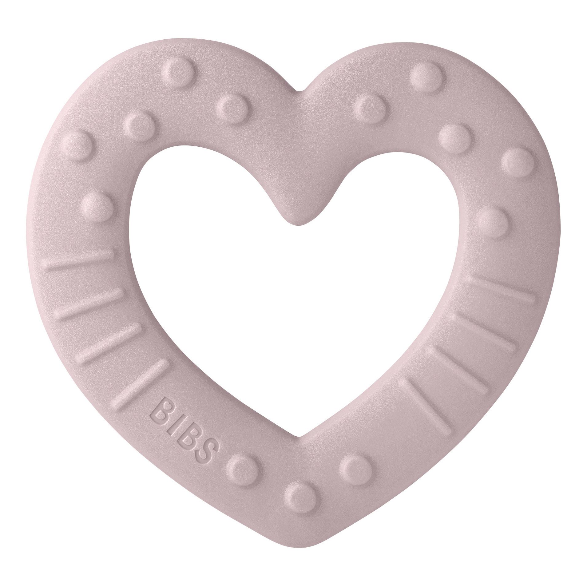 Heart Teething Ring Rosa Polvo- Imagen del producto n°0
