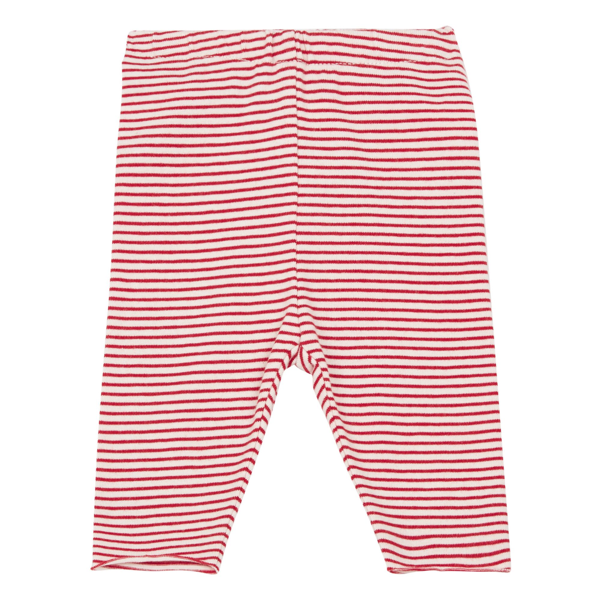 Jersey Striped Leggings Red- Product image n°0