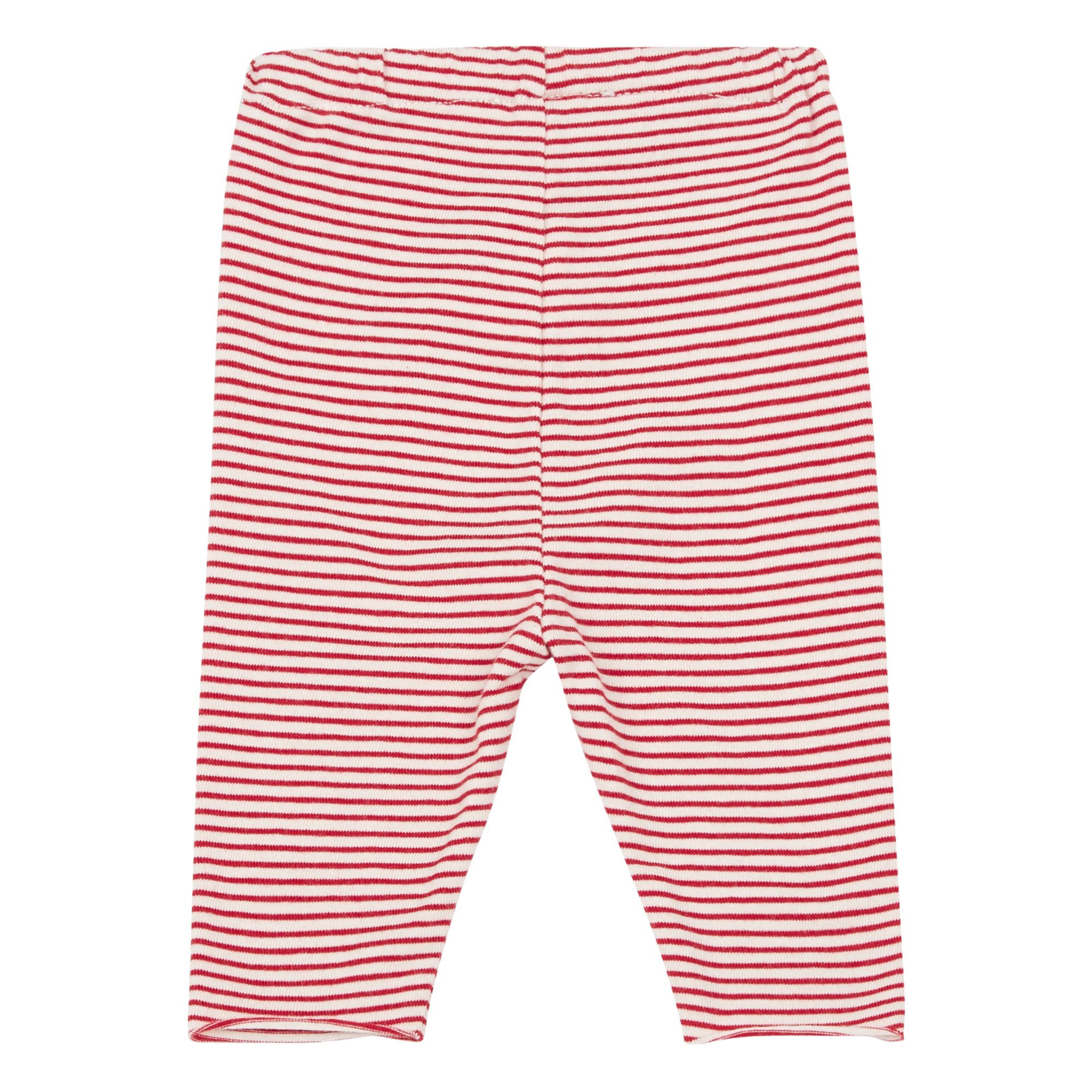 Jersey Striped Leggings Red- Product image n°1