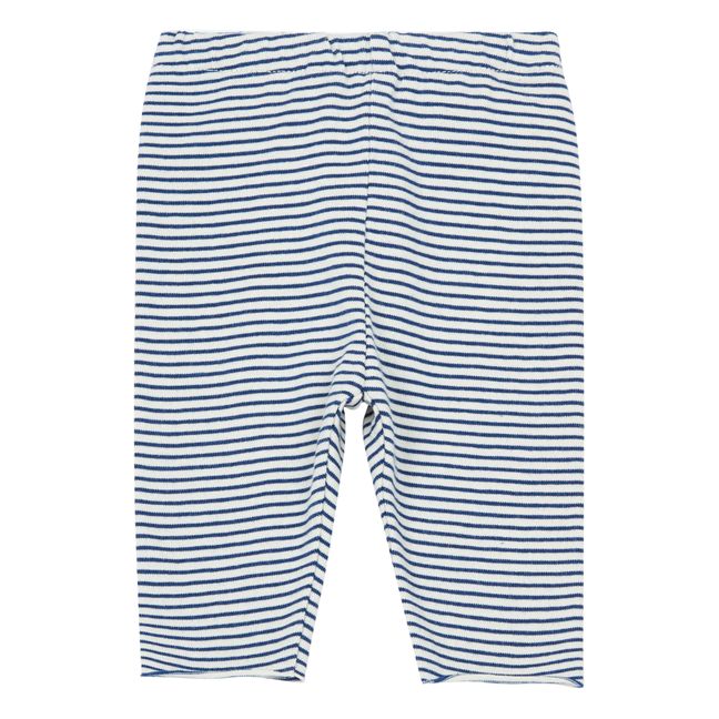 Jersey Striped Leggings Navy blue