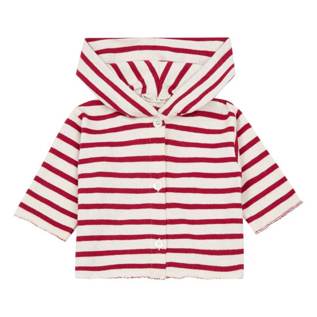 Striped Hoodie Rosso