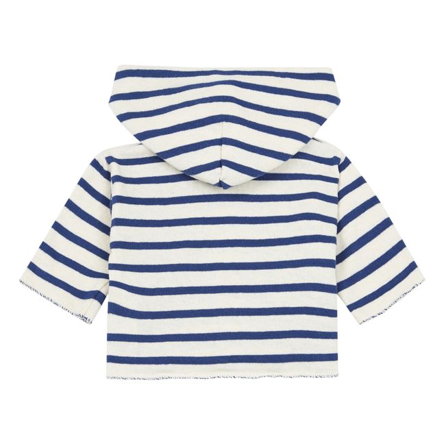 Striped Hoodie Blu marino