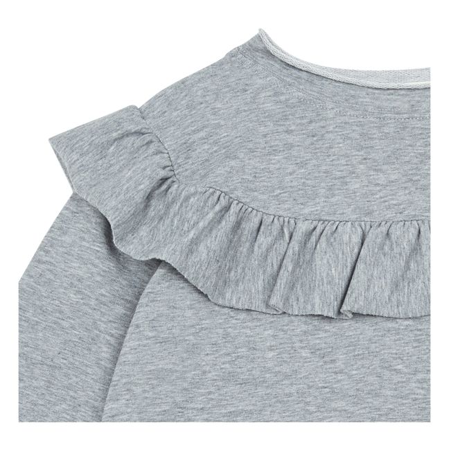 Frill Sweatshirt Heather grey