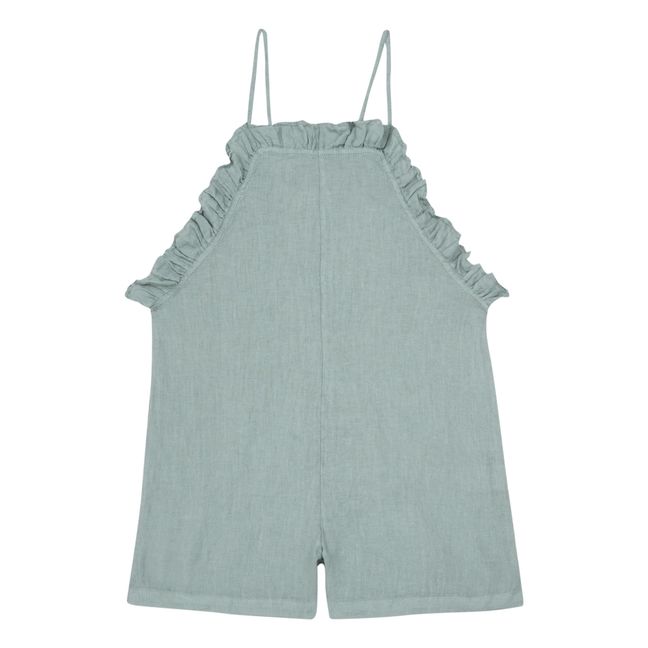 Linen Overalls Blue Babe & Tess Fashion Children Smallable