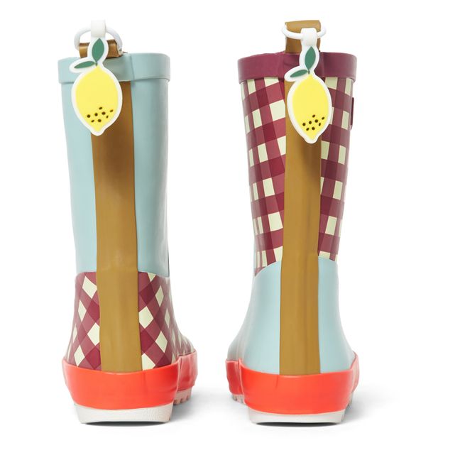 Gingham Rain Boots | Grey